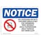 Signmission OSHA Notice Sign, 18" H, Rigid Plastic, No Lifeguard On Duty Children Sign With Symbol, Landscape OS-NS-P-1824-L-14676 - alternate 1